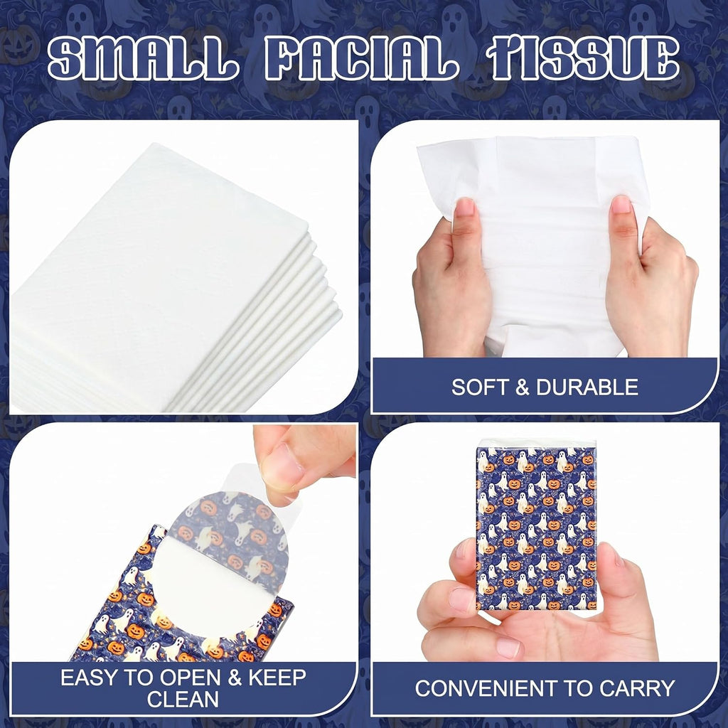 20 Pack Fall Pocket Tissues Packs Travel Size Bulk, Elegant