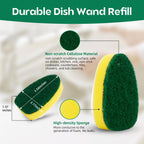 Dishwand Refills Sponge Heads, 6Pcs Non-Scratch Dish Wand Replacement Heads