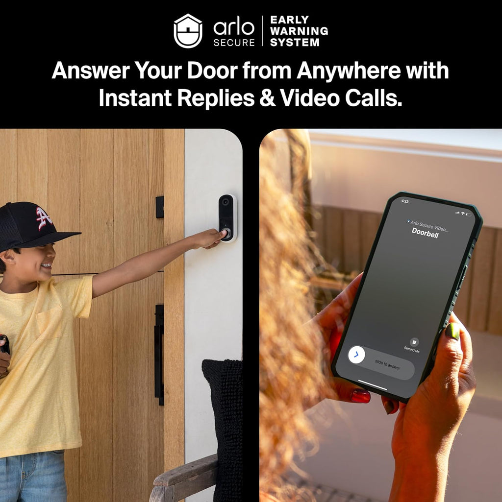 Video Doorbell 2K (2nd Gen, Latest Release), Wireless or Wired, Package Detection, Person & Vehicle Recognition
