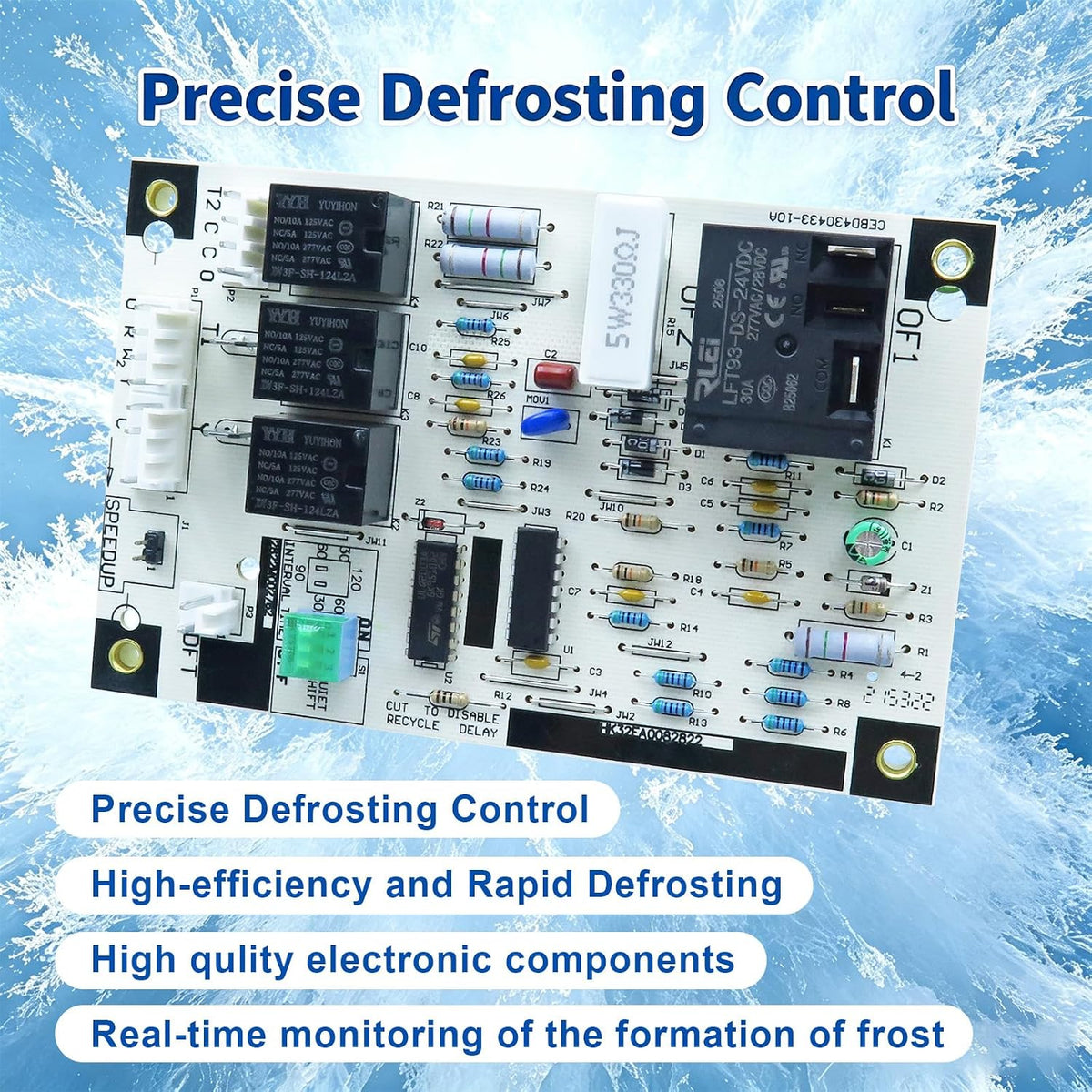 CEBD430433-10A Defrost Control Board Replacement HK32EA008 HK32EA003 CES0130076-00 Control Board,Compatible with Carrier/Bryant/Payne