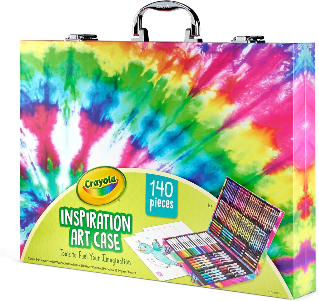Inspiration Art Case Coloring Set - Tie-Dye (140ct), Art Supplies Set For Kids, Travel Drawing Kit, Gift for Girls &