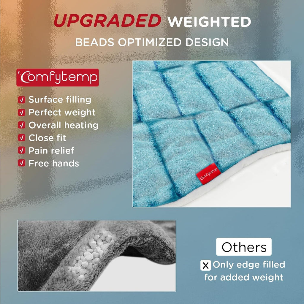 Weighted Heating Pad for Back Neck Shoulder, 22"x33" FSA Eligible