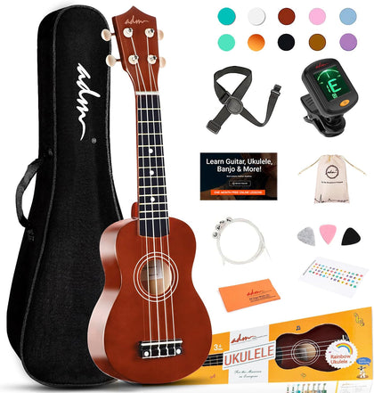 Ukulele for Beginners Hawaiian Wood Ukelele Kit for Kids Adult Student Starter Professional Ukalelee Pack Bundle with