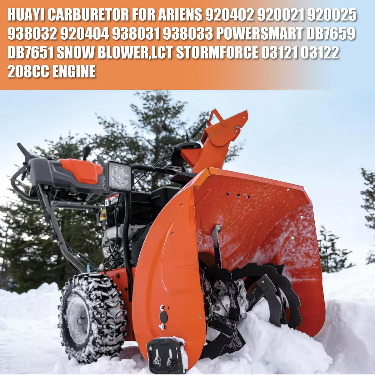 Huayi 20001368 Carburetor for Ariens Compact 22“ 24"/ Sno-Tek 24" 28"
