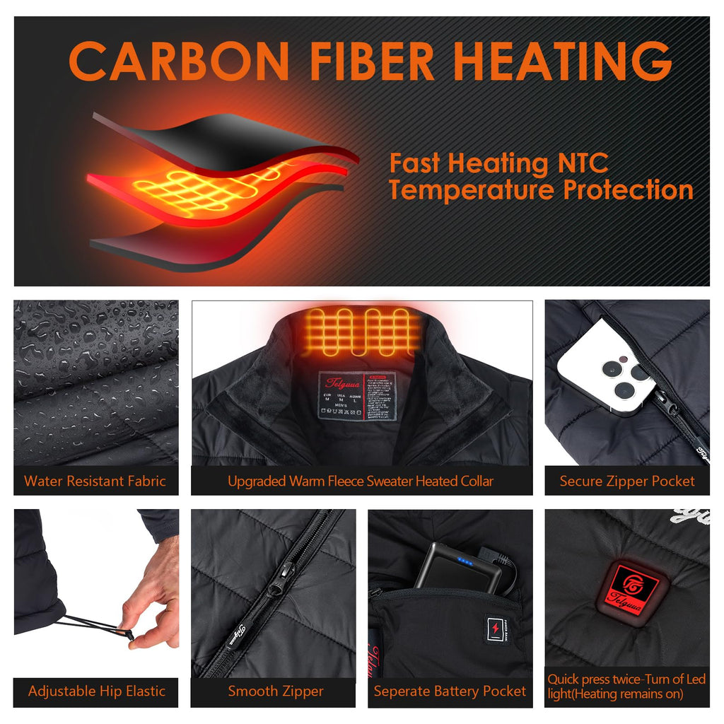 Heated Vest for Men with Battery Pack Included Men's Heated Vests