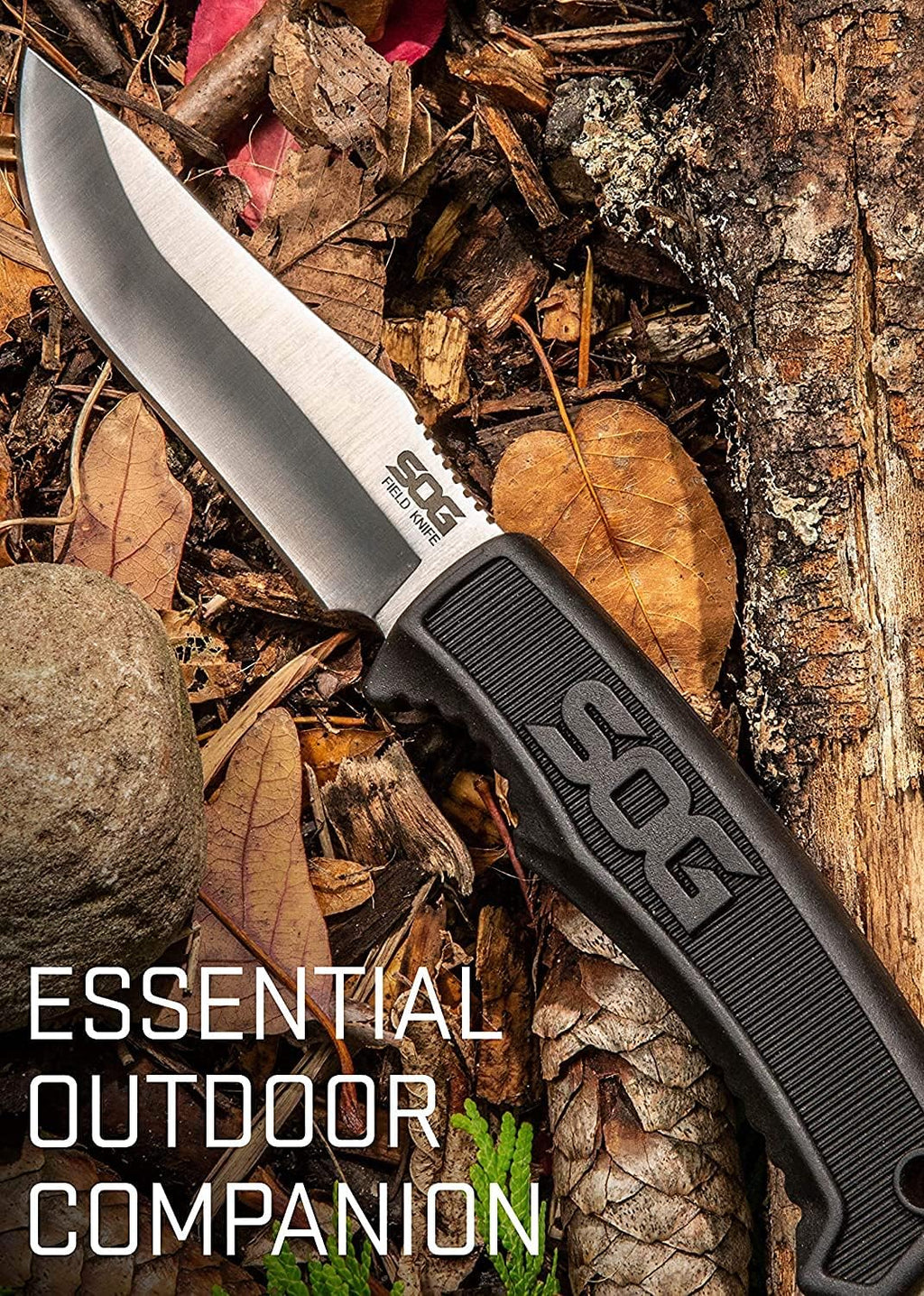 Survival Knife with Sheath - Field Knife Fixed Blade Knives 4 Inch Tactical Knife and Bushcraft Knife w/Full Tang