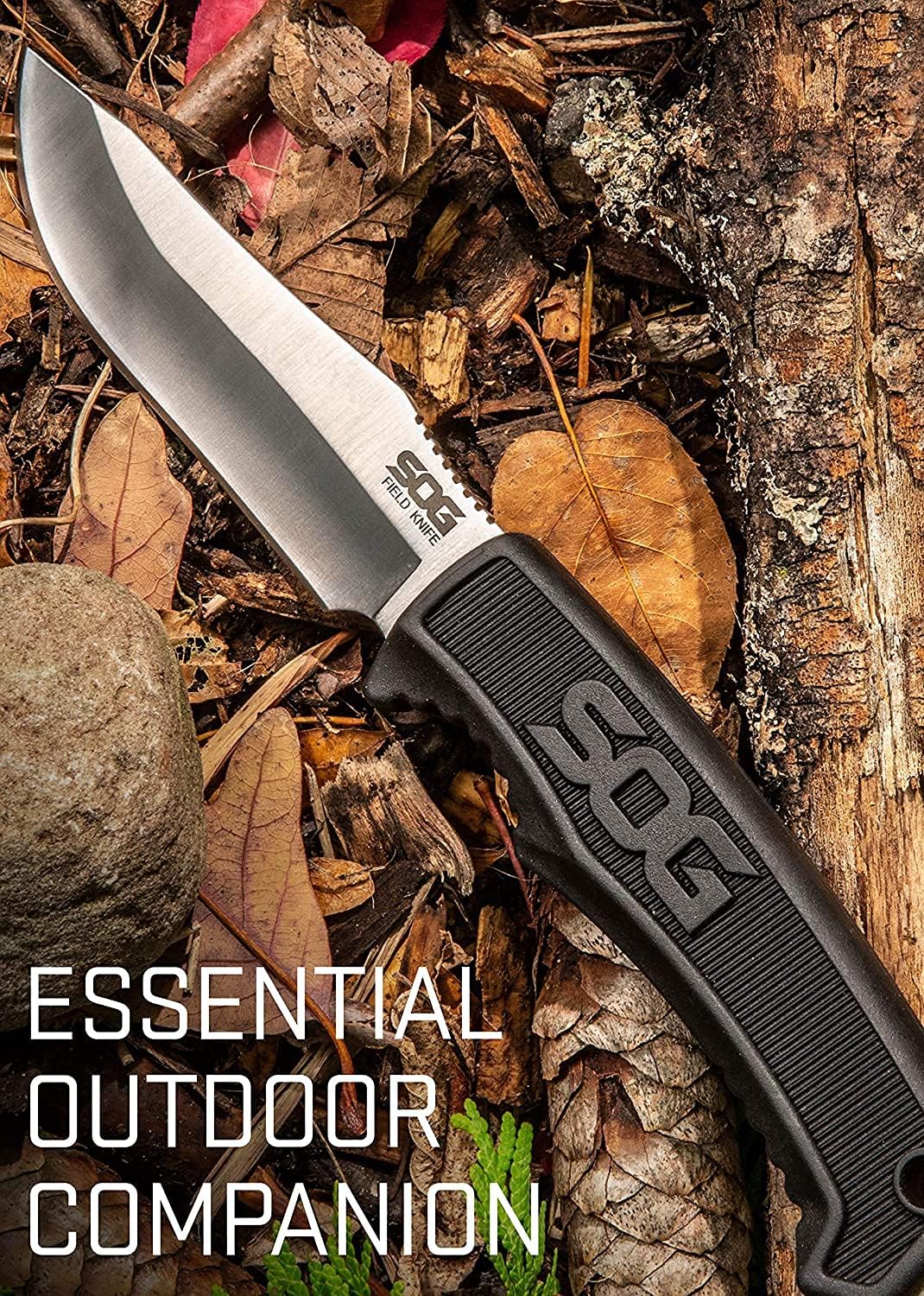 Survival Knife with Sheath - Field Knife Fixed Blade Knives 4 Inch Tactical Knife and Bushcraft Knife w/Full Tang