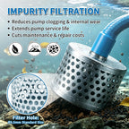 2 Inch Water Pump Suction Strainer, Round Hole Inlet Filter