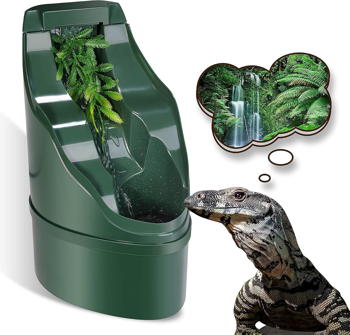 Reptile Chameleon Cantina Drinking Fountain Water dripper Comes with Feeding Tongs and Frosted Tweezer for Lizard