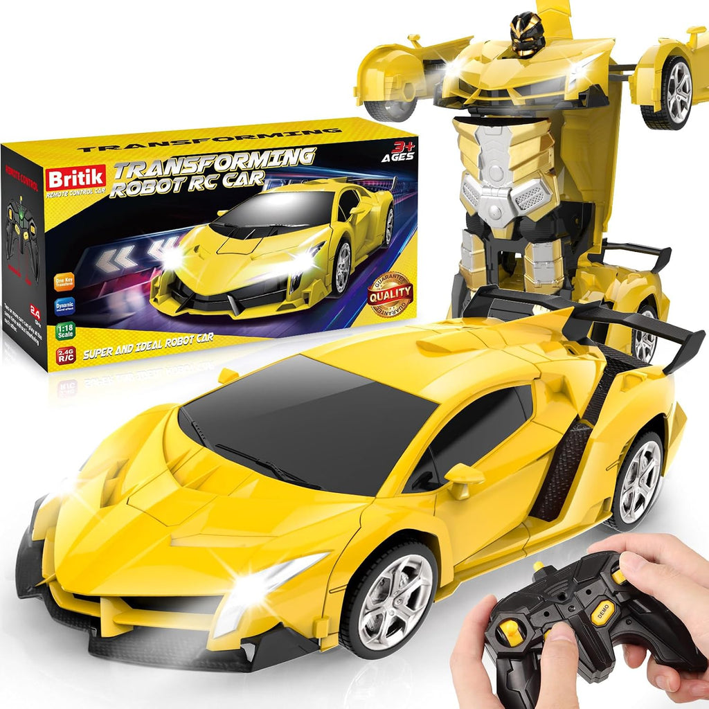 Transform Remote Control Car Toy for Kids 4 5 6 7 8, Remote Control Car for Boys 4-7, Transform Cars for Boys 4-6