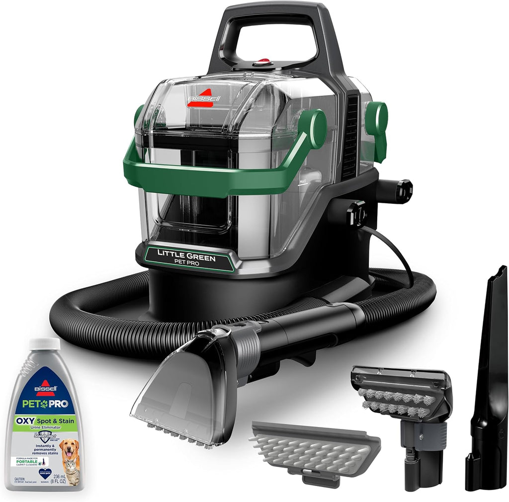 Little Green Pet Pro Portable Carpet Cleaner, 3909 | Includes crevice tool, pet hair removal & self-cleaning tough