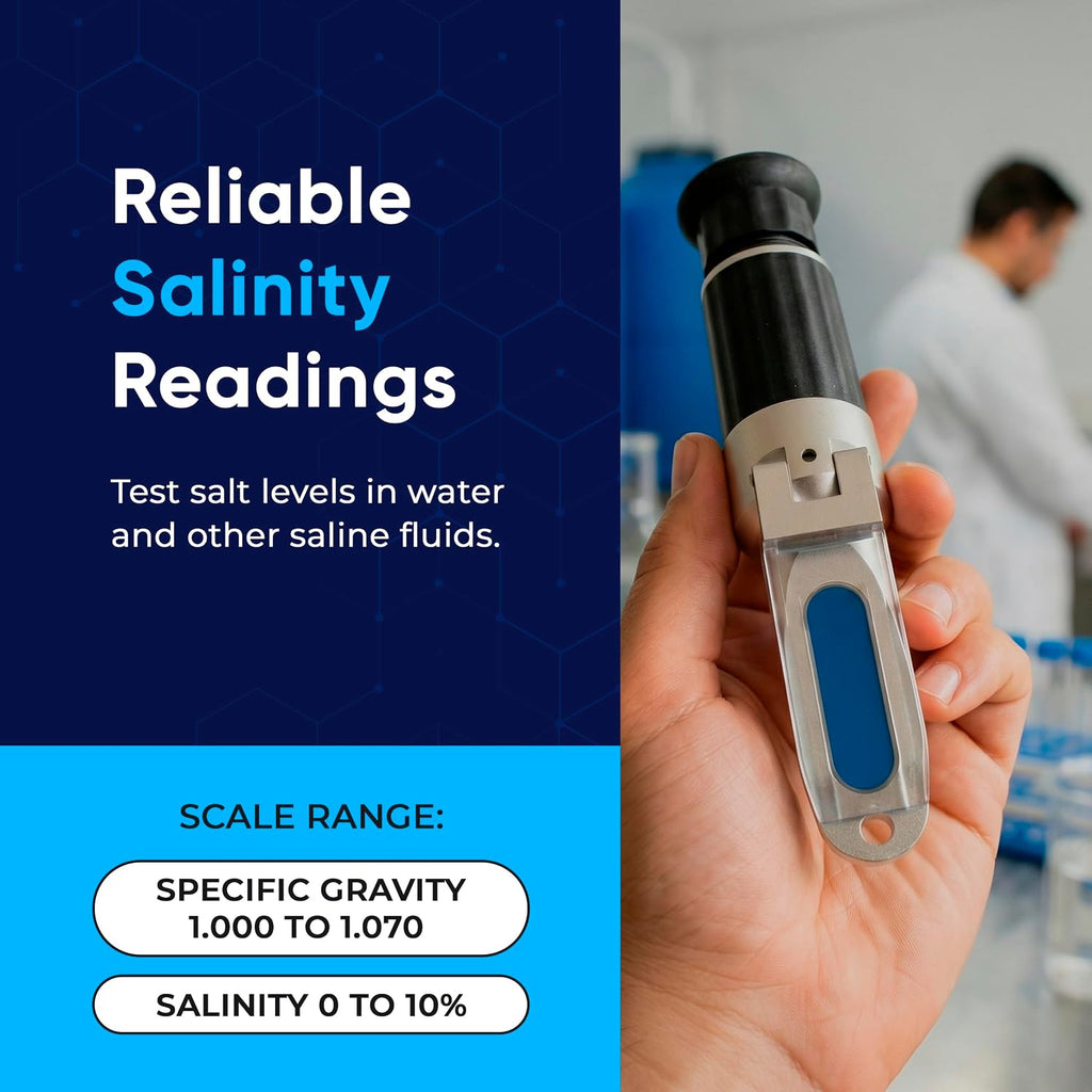 Salinity / Specific Gravity Handheld Analog Refractometer
