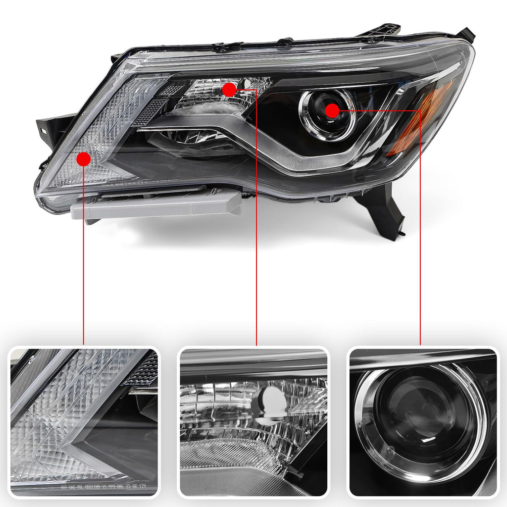 Left Halogen Headlight Assembly for Nissan Pathfinder 2017-2020 LH