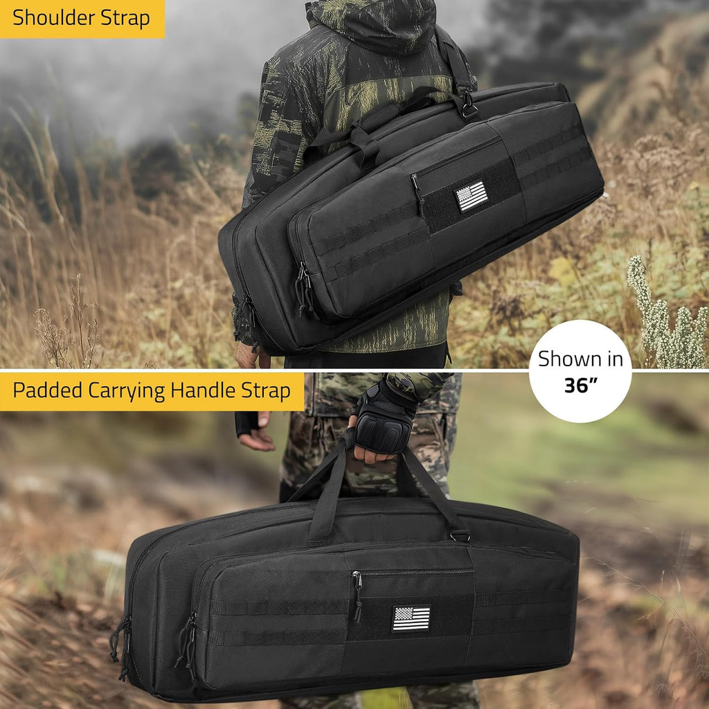30" 36" Soft Rifle Case Pistol Shotgun Gun Double Rifle Bag | Short Small, Shoulder Strap, Soft Padding, Lockable
