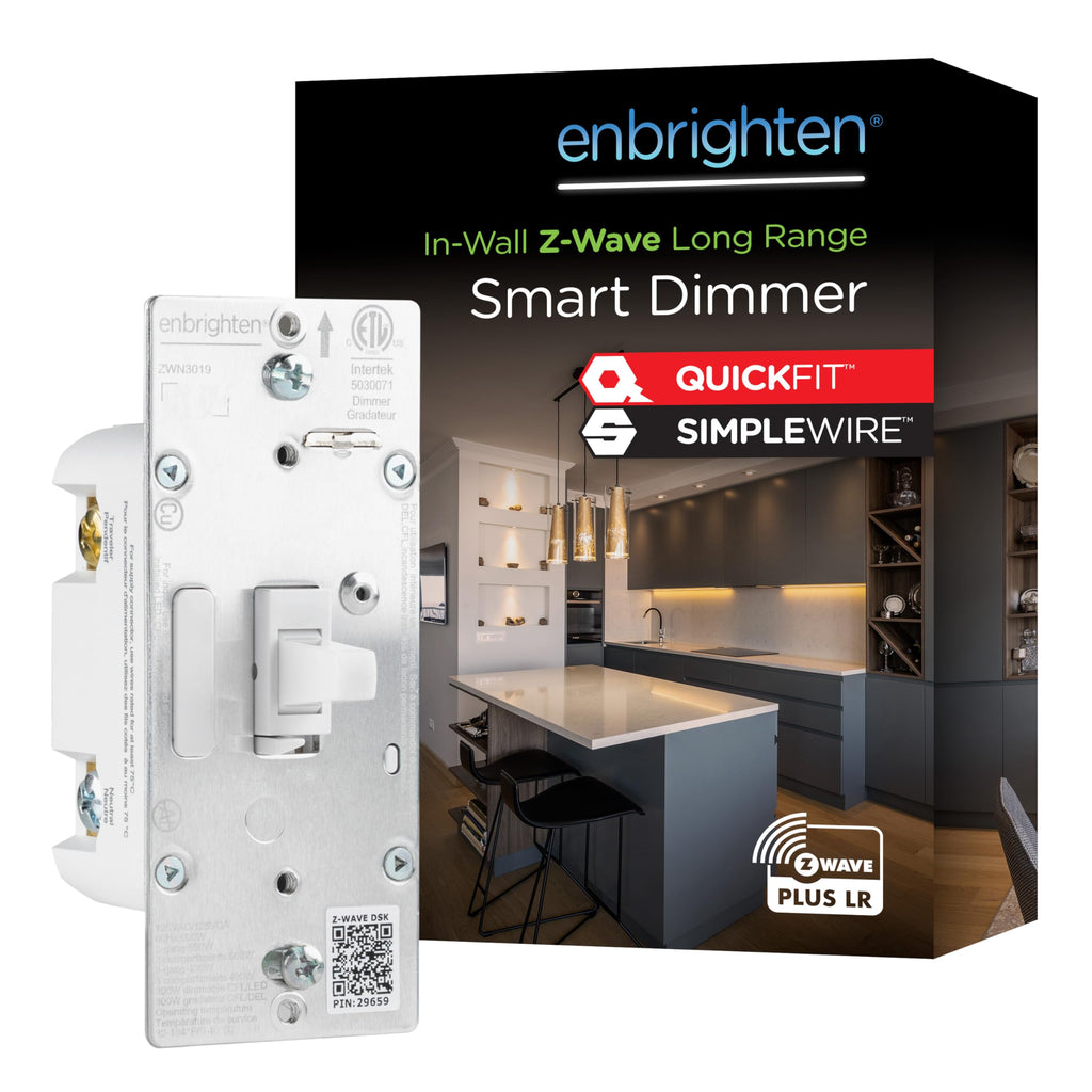 Enbrighten Z-Wave Long Range Dimmer Switch, 800 Series, Toggle