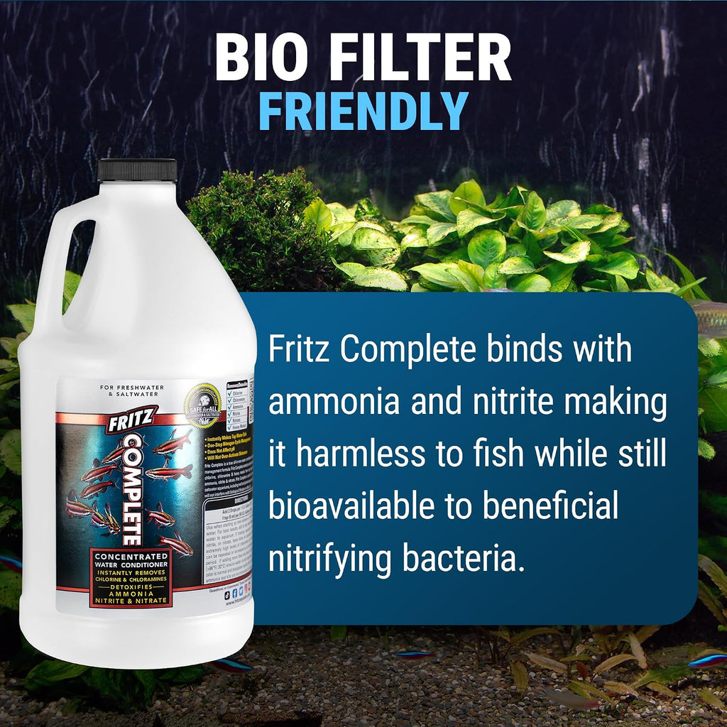 Fritz Complete – Concentrated Water Conditioner/Tap Water Dechlorinator, Instantly Detoxifies Chlorine, Chloramines