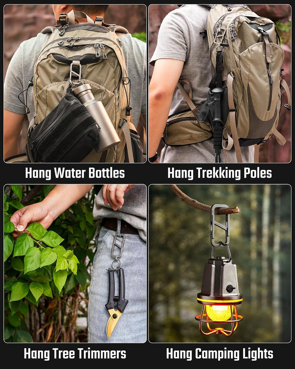 Titanium Double‑Ended Quick Release Keychain, Lightweight Carabiner Key Holder & EDC Key Clip Anti-Loss Accessory