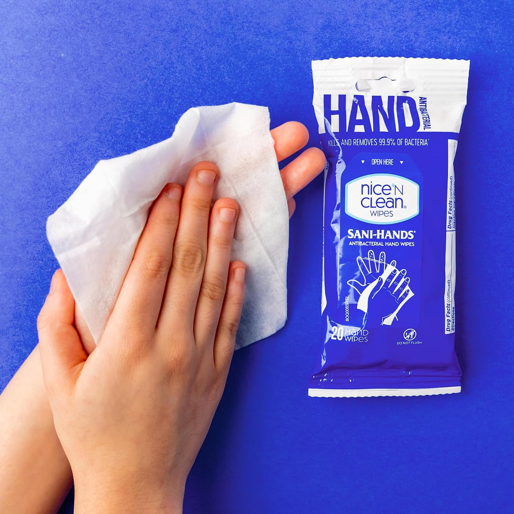 Sensitive Skin Wet Hand Wipes Infused with Aloe & Vitamin E, Blue, 400 Count