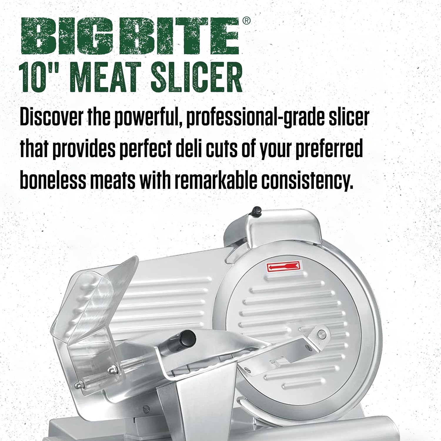 BigBite 10" Electric Meat Slicer, Kitchen Appliance for Home Use