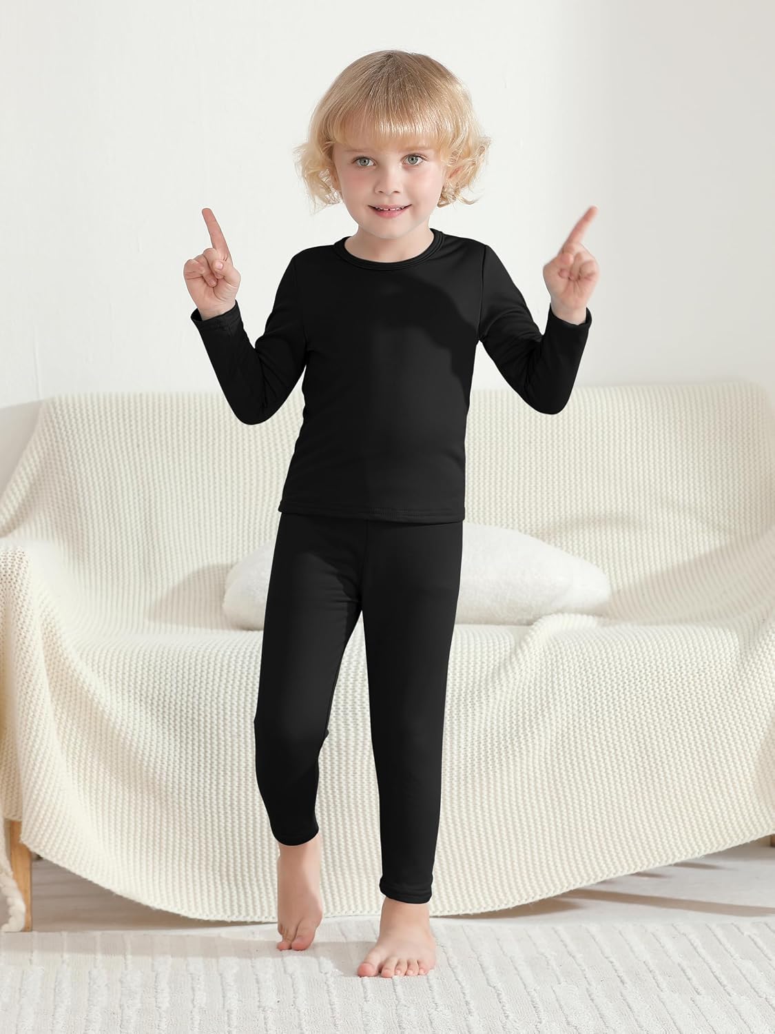 2T-6Y Toddler Thermal Set Thermal Underwear for Kids Warm Fleece Lined | Soft Long Johns for Kids Boys Girls