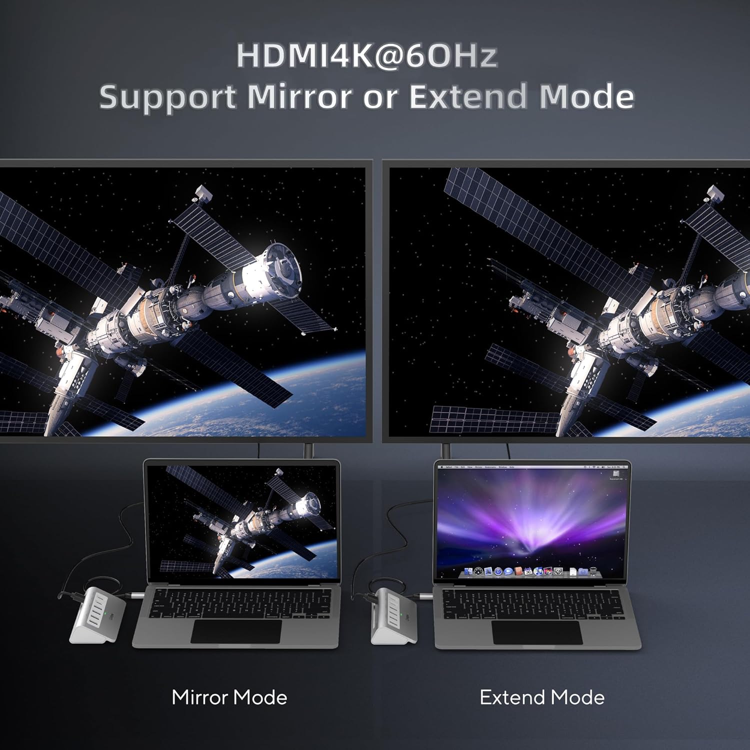 USB C Hub, P9 USB C Hub Multiport Adapter with 4K@60Hz HDMI, PD 100W, Type-C & 2 USB A 3.0 5Gbps, 2 USB A 2.0, SD/TF