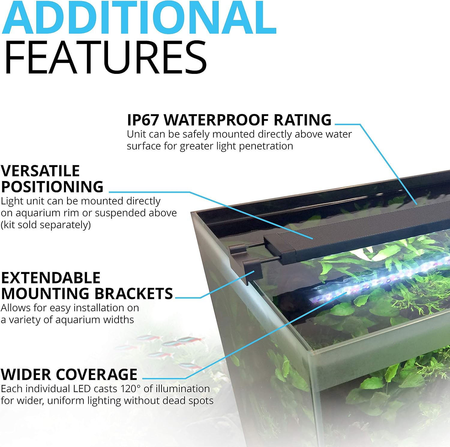 Plant 3.0 LED Planted Aquarium Lighting, 22 Watts, 15-24 Inches