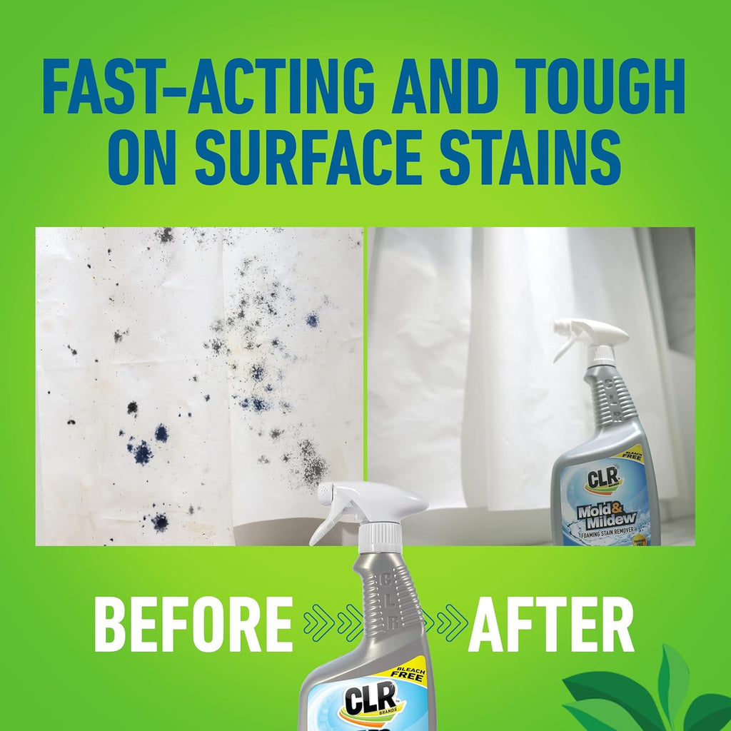 Brands Mold and Mildew Stain Remover, 32 oz. Spray Bottle, Pack of 2, Multi-Surface Stain Remover, Works on Tile