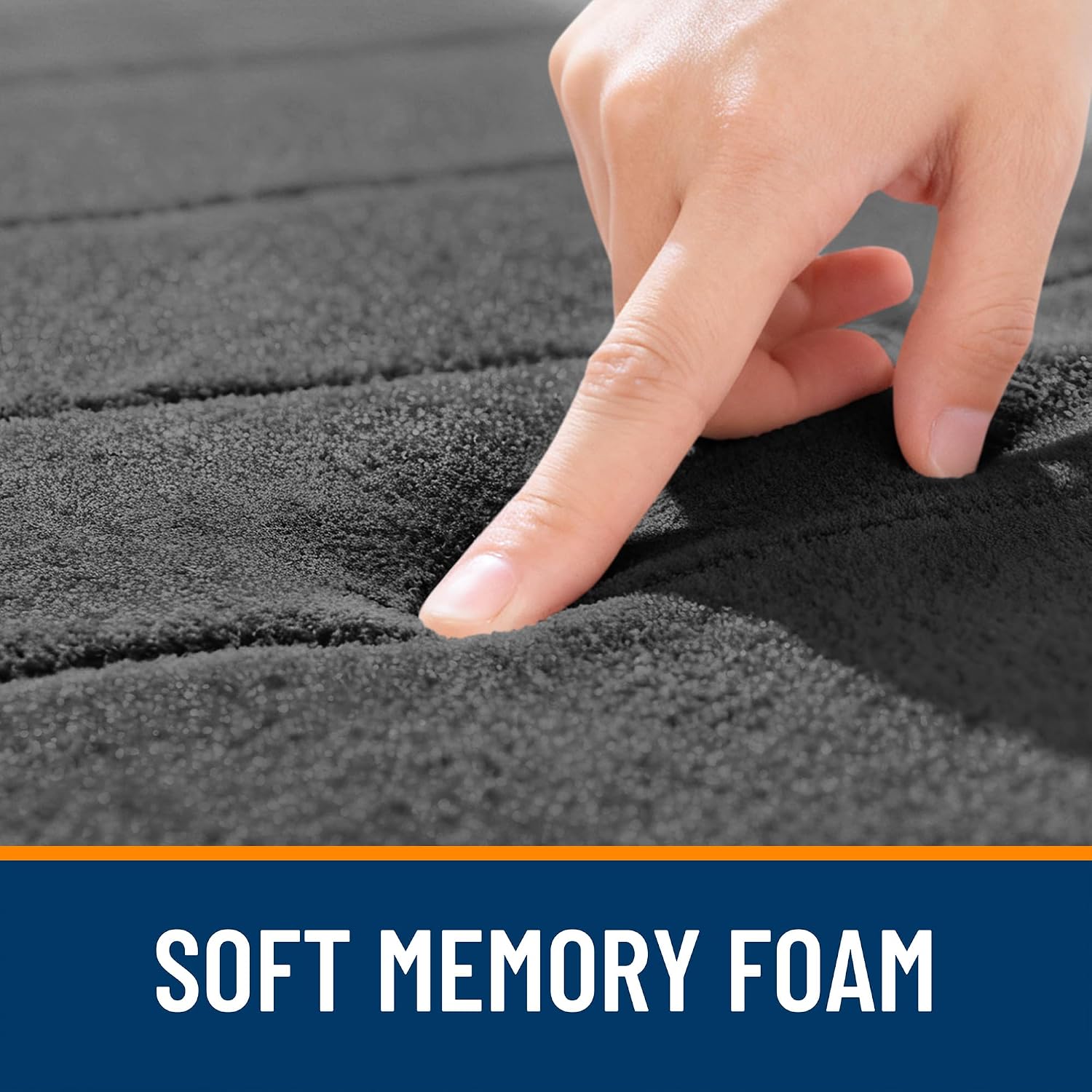 Memory Foam Bath Mat 34x21, Super Soft Absorbent Bathroom Rugs, Quick Dry, Machine Washable Shower Floor Rugs