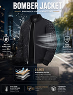 Bomber Jacket Men Black Jacket Casual Mens Jackets Casual Stylish Lightweight Mens Windbreaker Jackets Lightweight