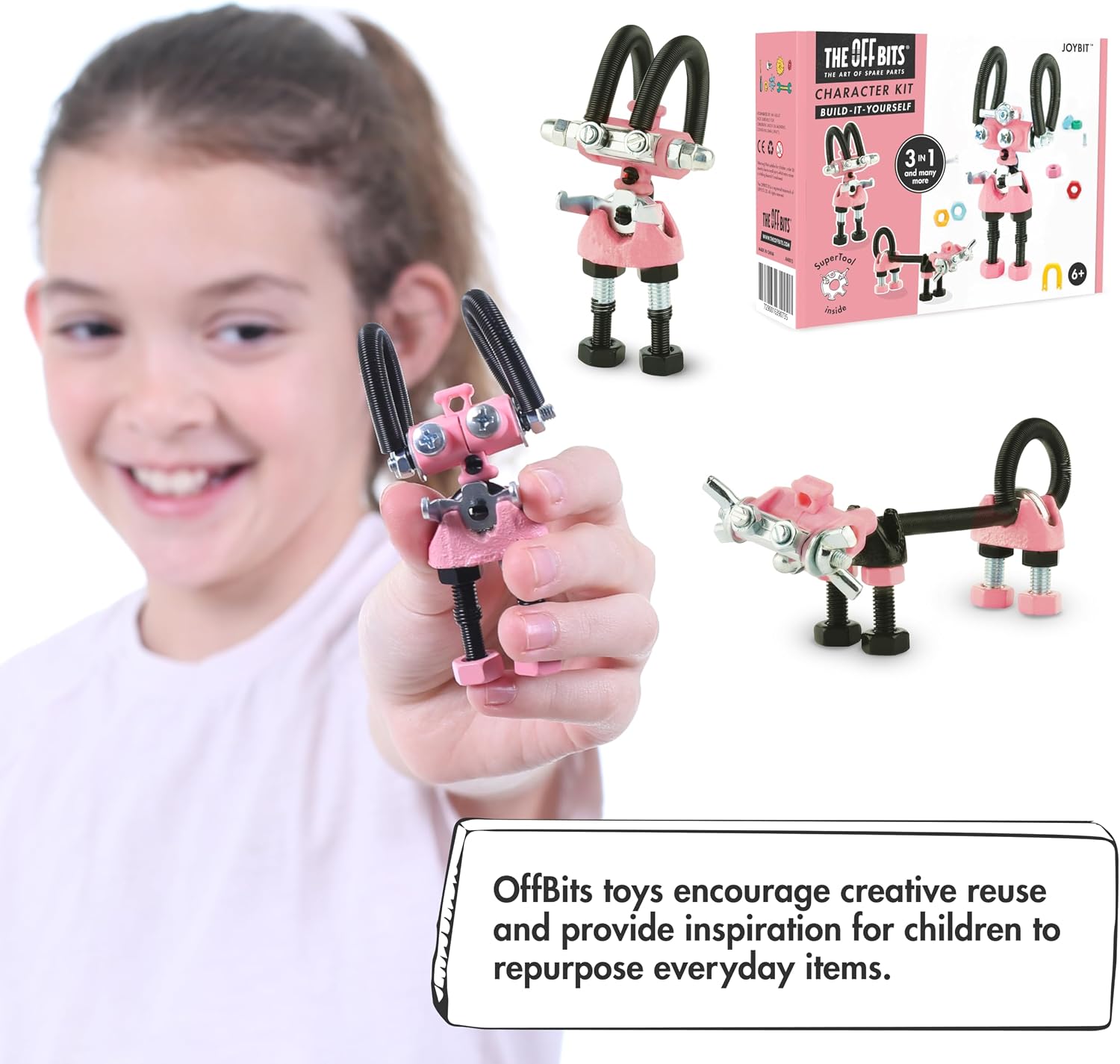 The Off Bits JoyBit Build Your Own Robot Toy Construction Set, Educational Easter Gift Ideas STEM Activities Learning