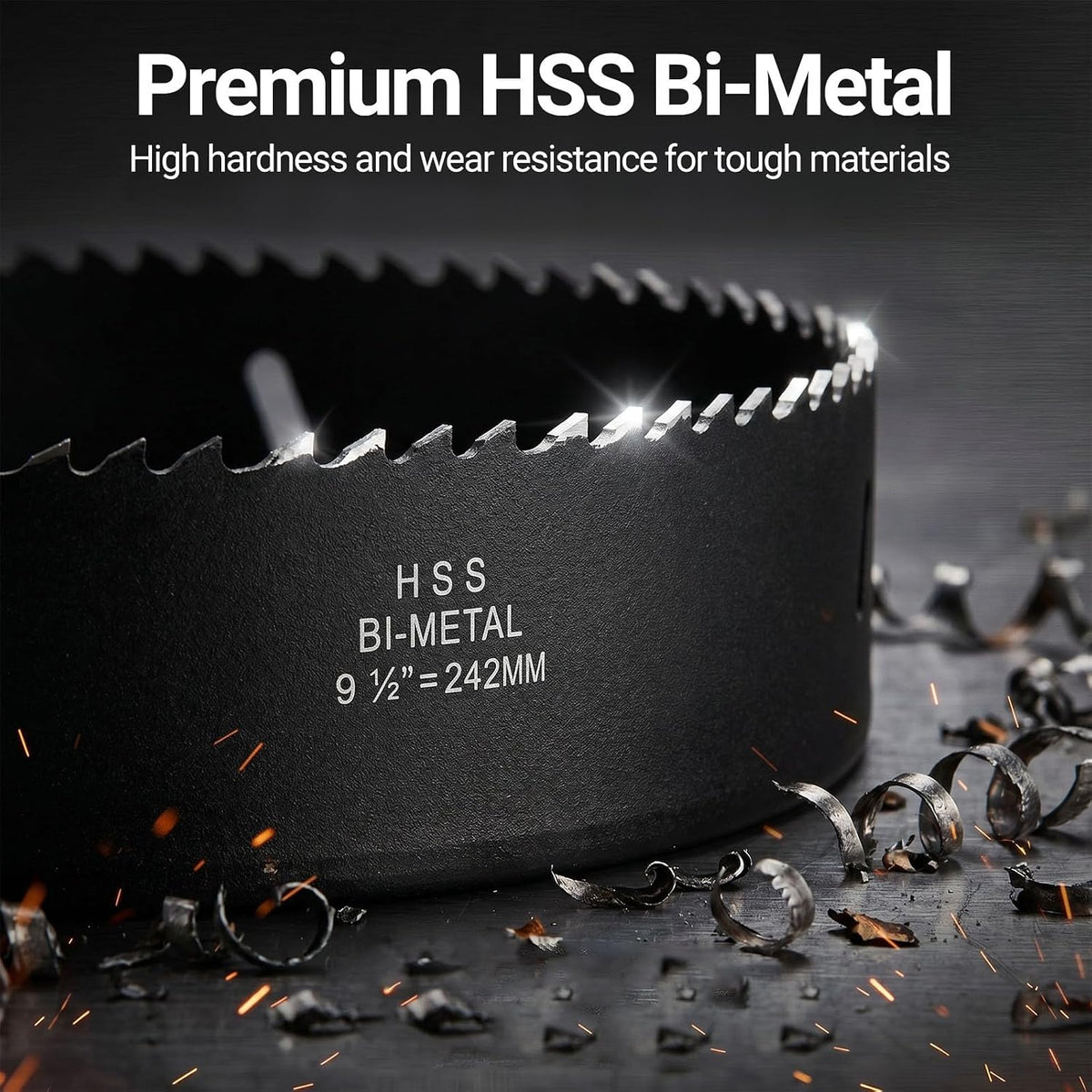 9.5-inch Hole Saw with Arbor for Wood Plastic Drywall Thin Metal