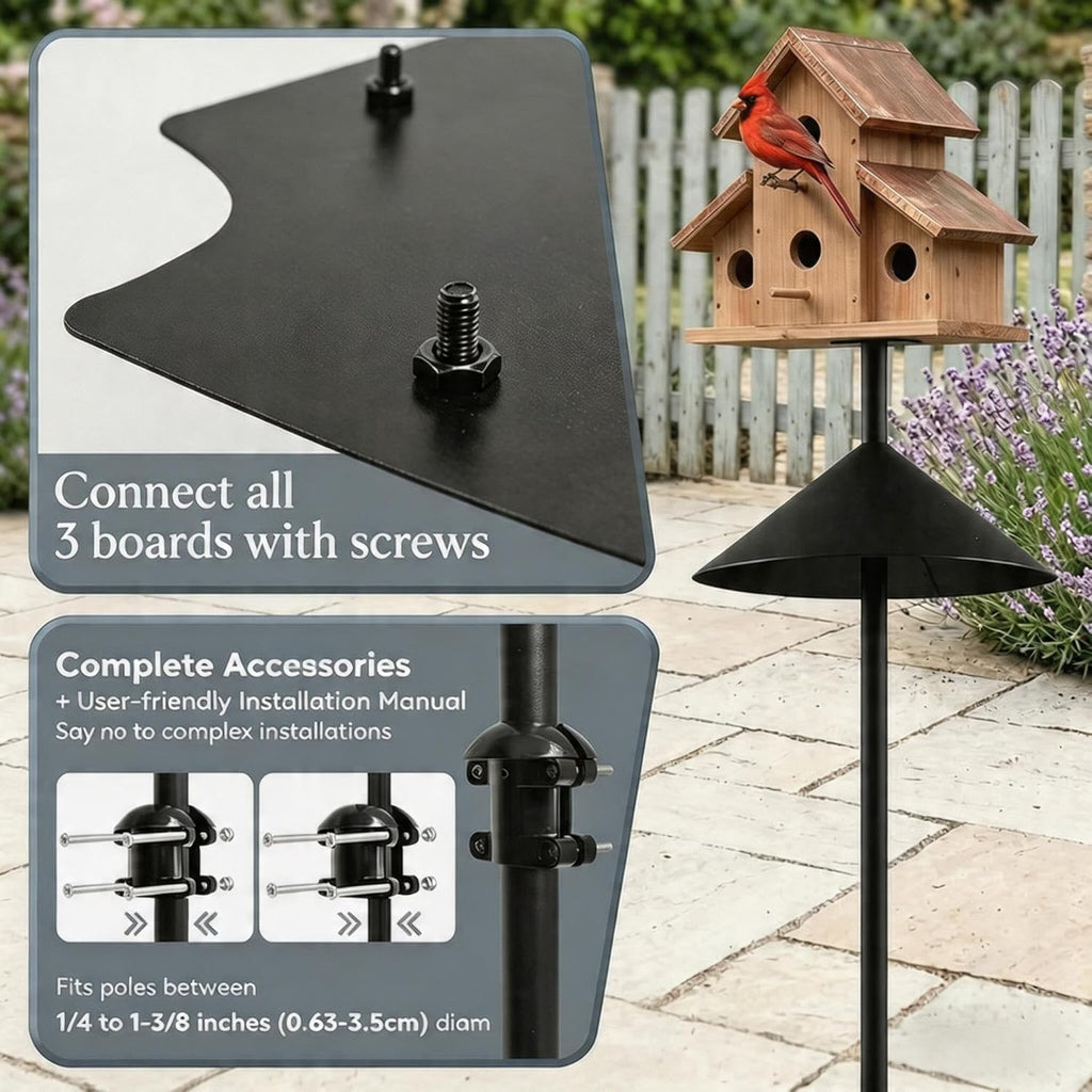 19 Inch Squirrel Baffle for Bird Feeder Pole