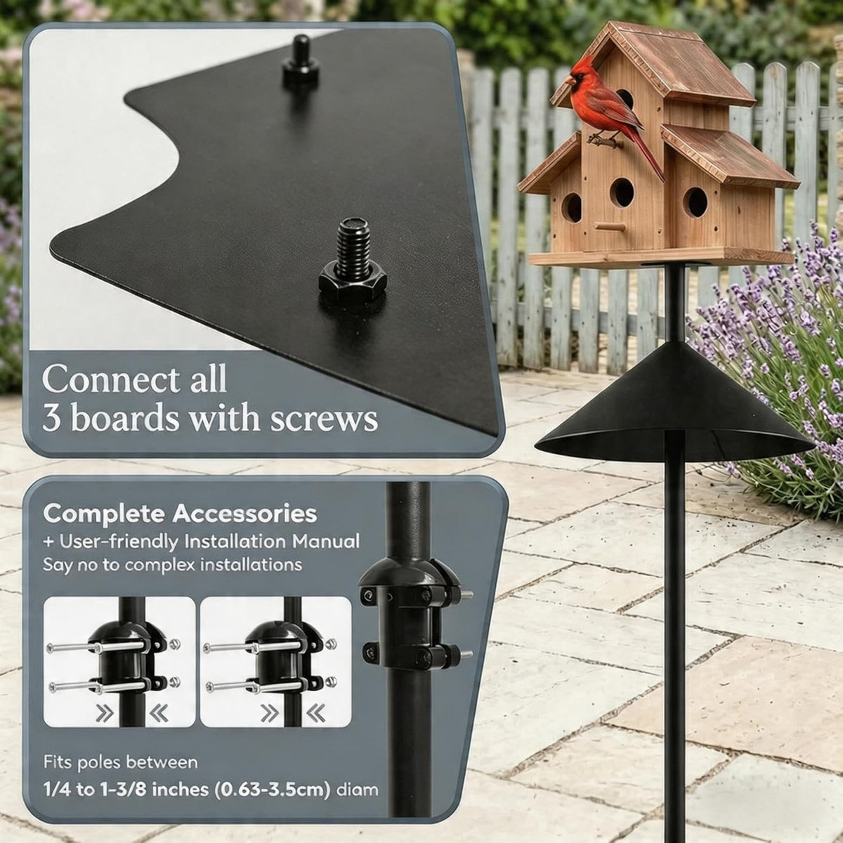 19 Inch Squirrel Baffle for Bird Feeder Pole