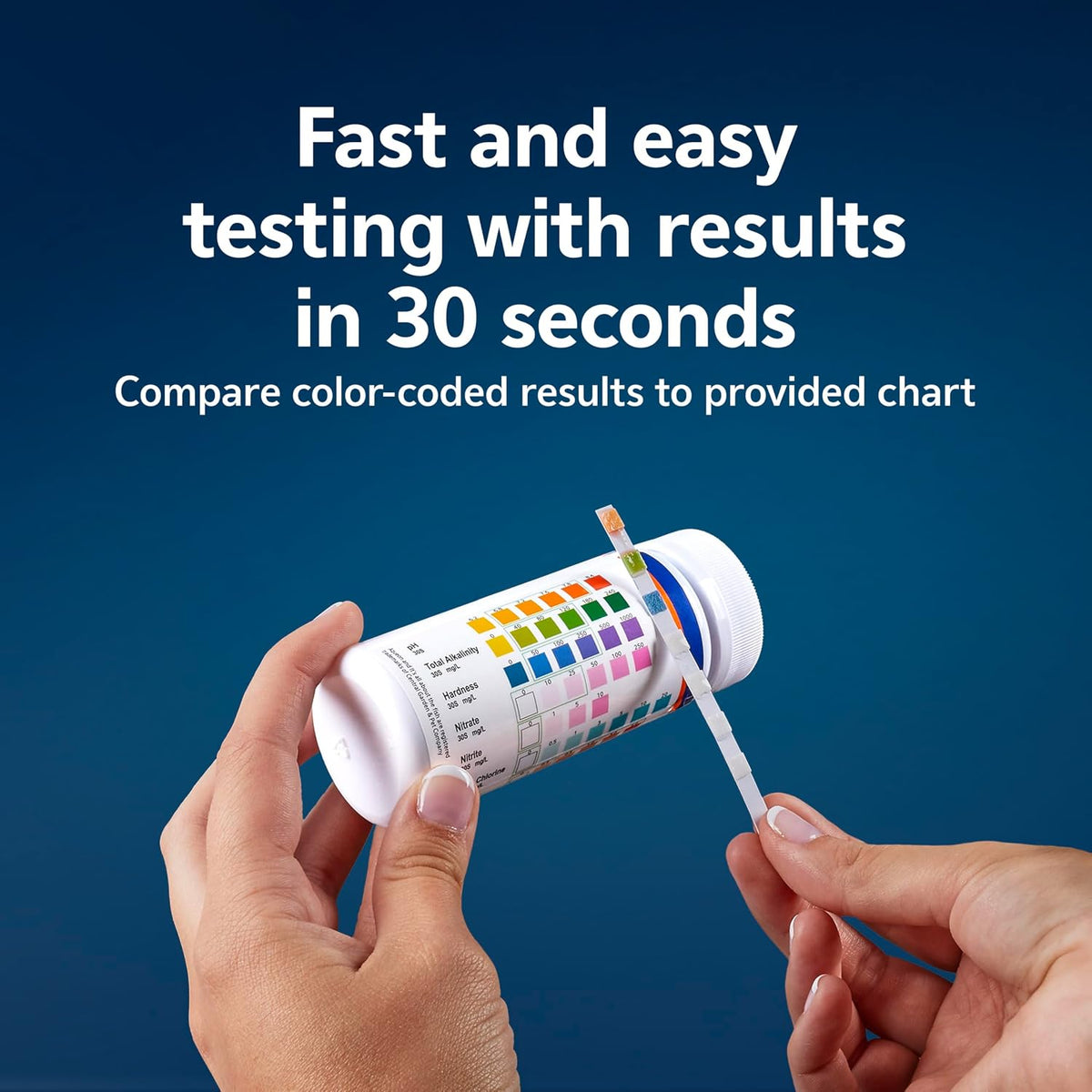 7-in-1 Aquarium Test Strips, Fast Results for pH, Total Alkalinity, Hardness, Nitrate, Nitrite, Free Chlorine and