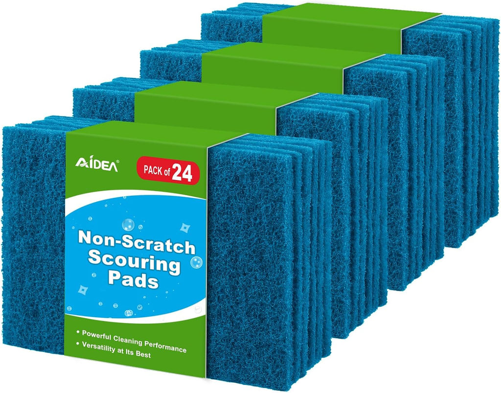 Non-Scratch Scouring Pads 24PK, Dish Scrubber Pads, 5.5in*3.5in