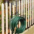 Garden Hose Holder for Outside Yard Hang Over the Door and Fence, Holds Up to 150Ft, Black