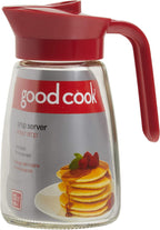 Everyday 12 oz. Syrup Dispenser – Easy Pour Spout Waffle & Pancake Syrup Dispenser Container, Glass Syrup Bottle for