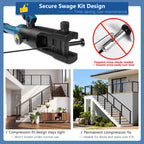 4ft-8ft Modular 36in Cable Railing System for Deck with Handrail