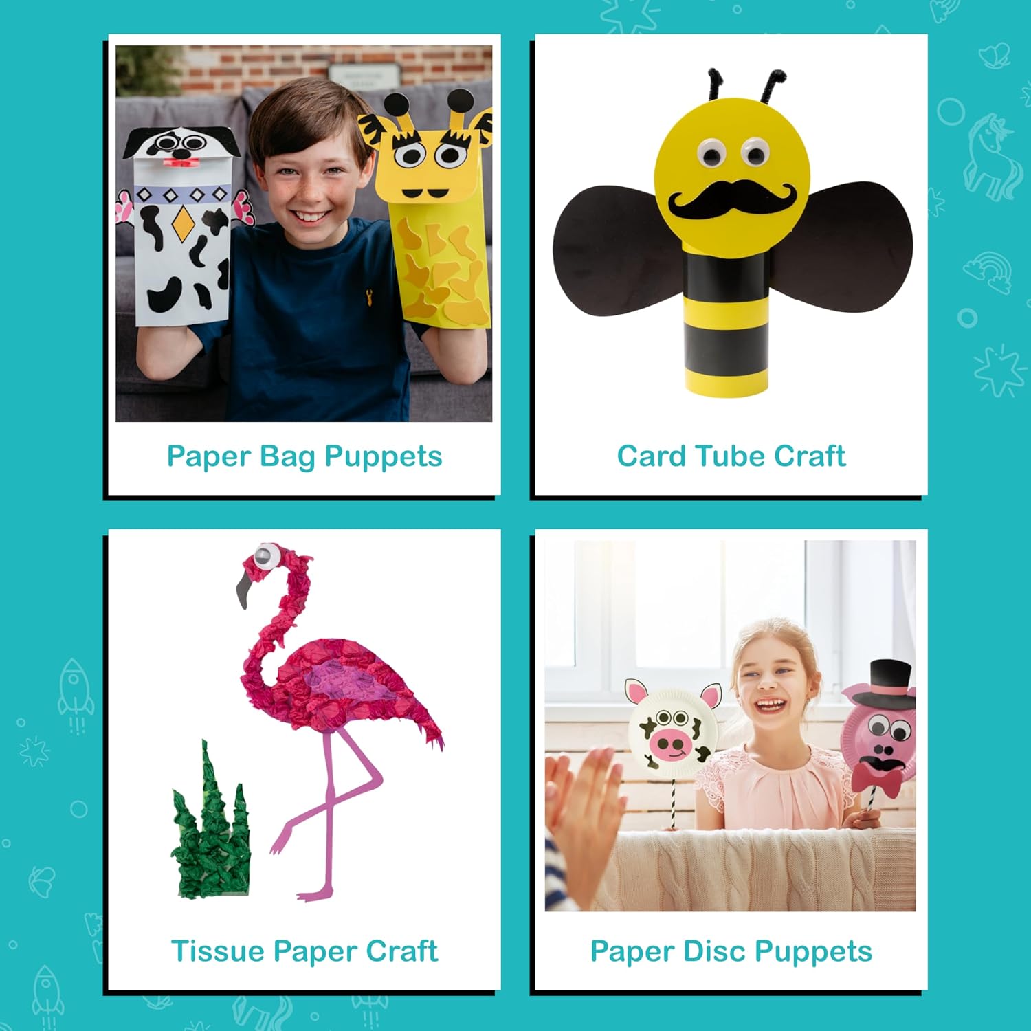 20 Award-Winning Animal Toddler Arts and Crafts for Kids Ages 3-10 Years, All-Inclusive Animal Craft Kits, Fun