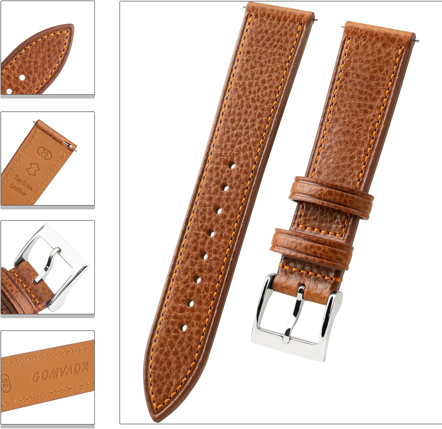 Italian leather Watch Bands Tuscany Vegetable-Tanned Full Grain Genuine Leather Watch Bracelets,Watch Band
