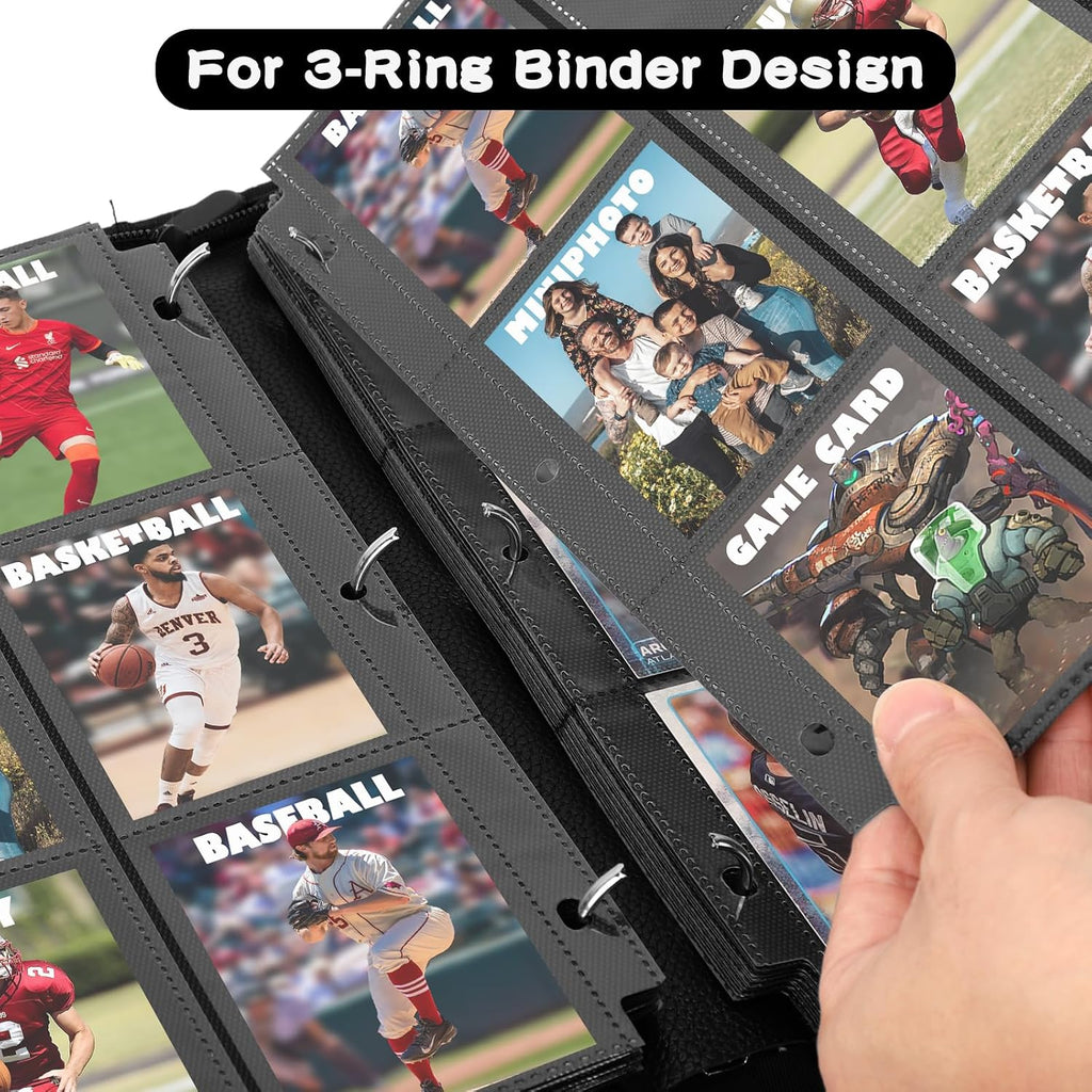 900 Pockets Trading Baseball Card Sleeves Binder, 50 Pages Double-Sided Protector Sports Card Binder Fit for MTG