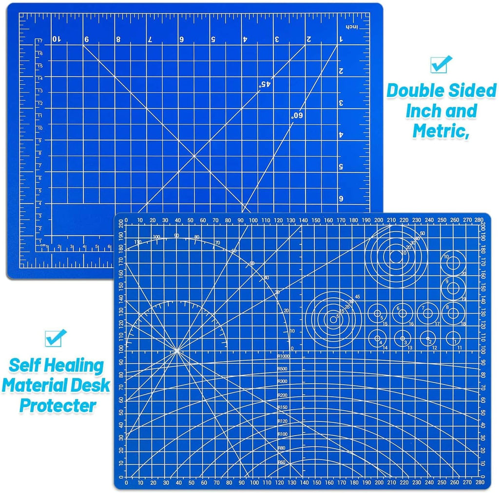 Exacto Knife Hobby Cutter with A4 Self Healing Cutting Mat Hobby Knife Set with 30 PCS Exacto Blades Precision Art