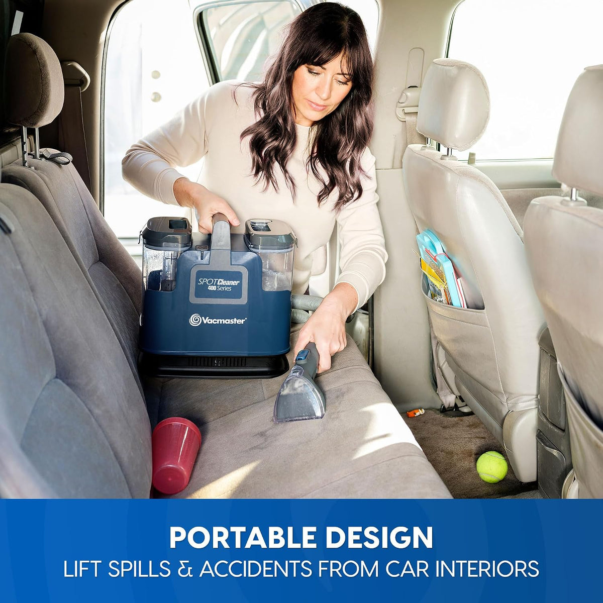 400 Series Portable Carpet & Upholstery Spot Cleaner Machine | 16Kpa Power Suction with Versatile Tools for Pets