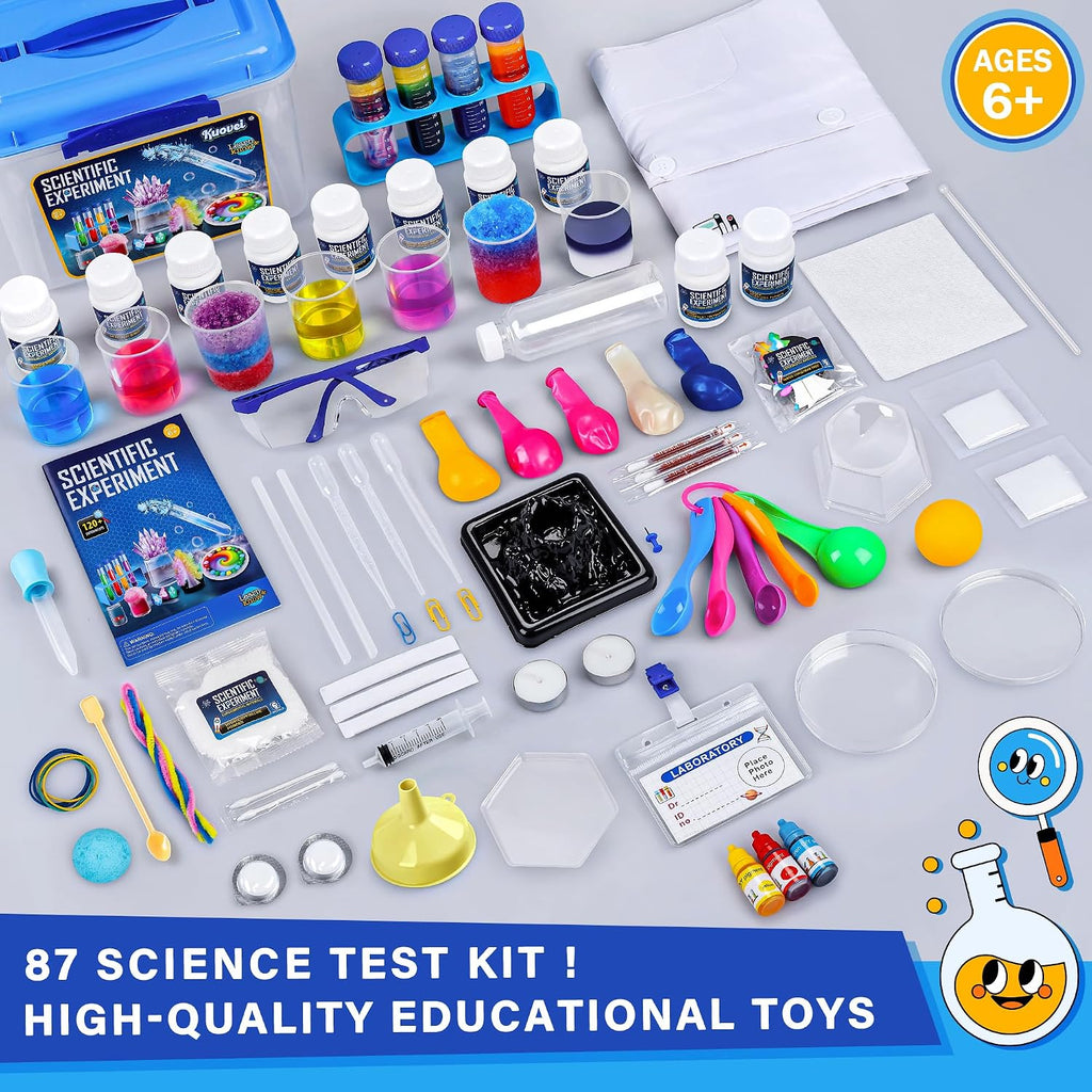 Science Kit for Kids,120 Science Lab Experiments,Scientist Role Play | STEM Educational Learning Scientific