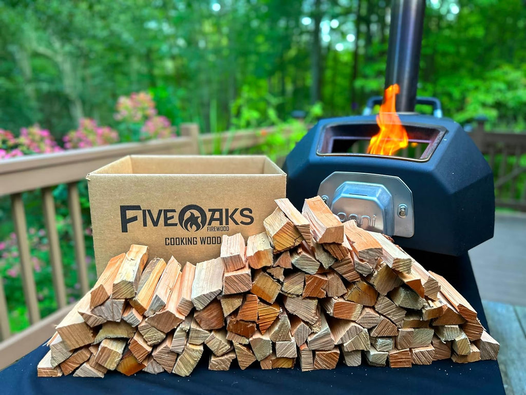 Kiln Dried Oak Pizza Oven Wood, Mini 5 Inch Cooking Wood for Ooni, Gozney, Bertello Pizza Ovens, Solo Stove & More