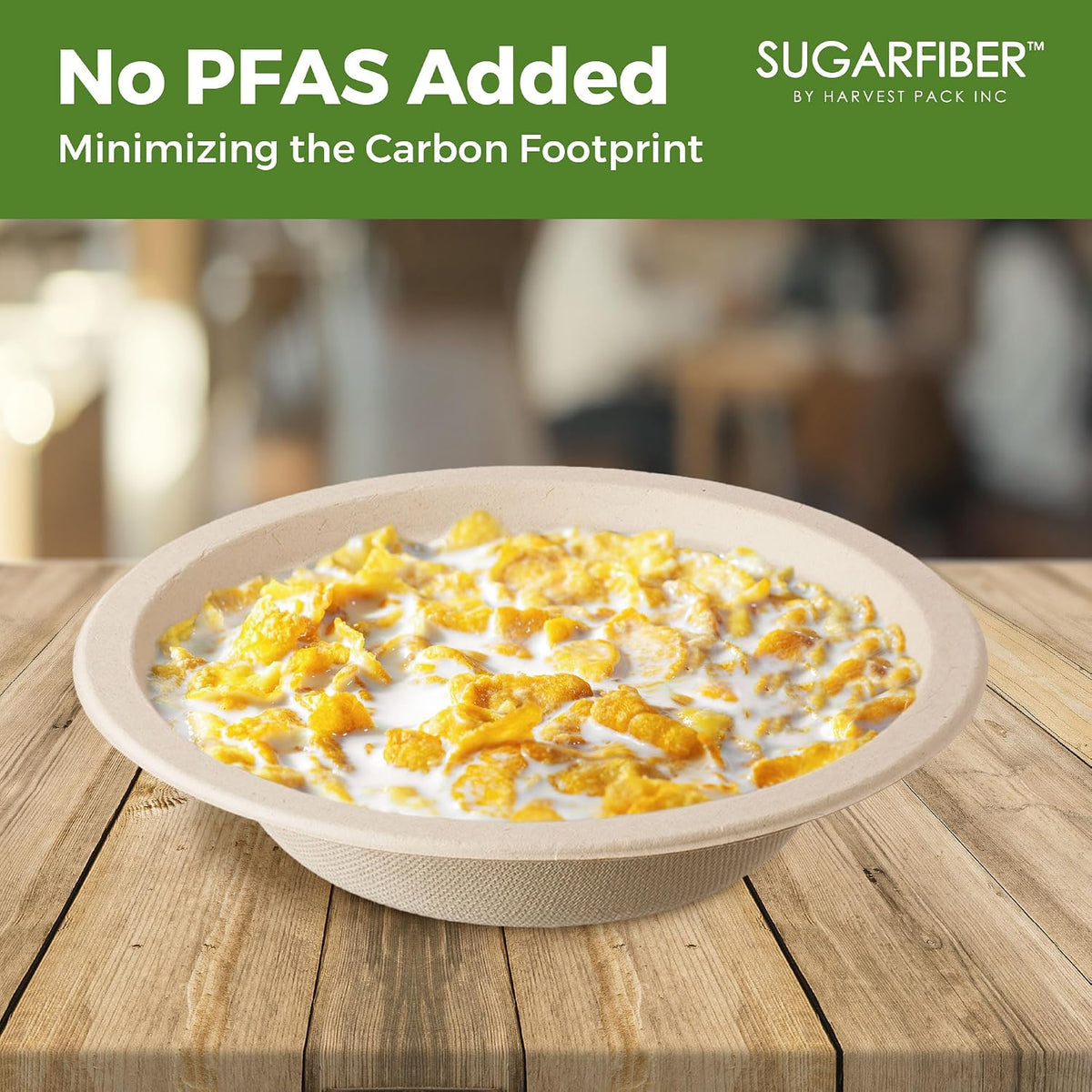 12oz Compostable Paper Bowls Disposable Round Natural Cereal Bowl, 50 Count