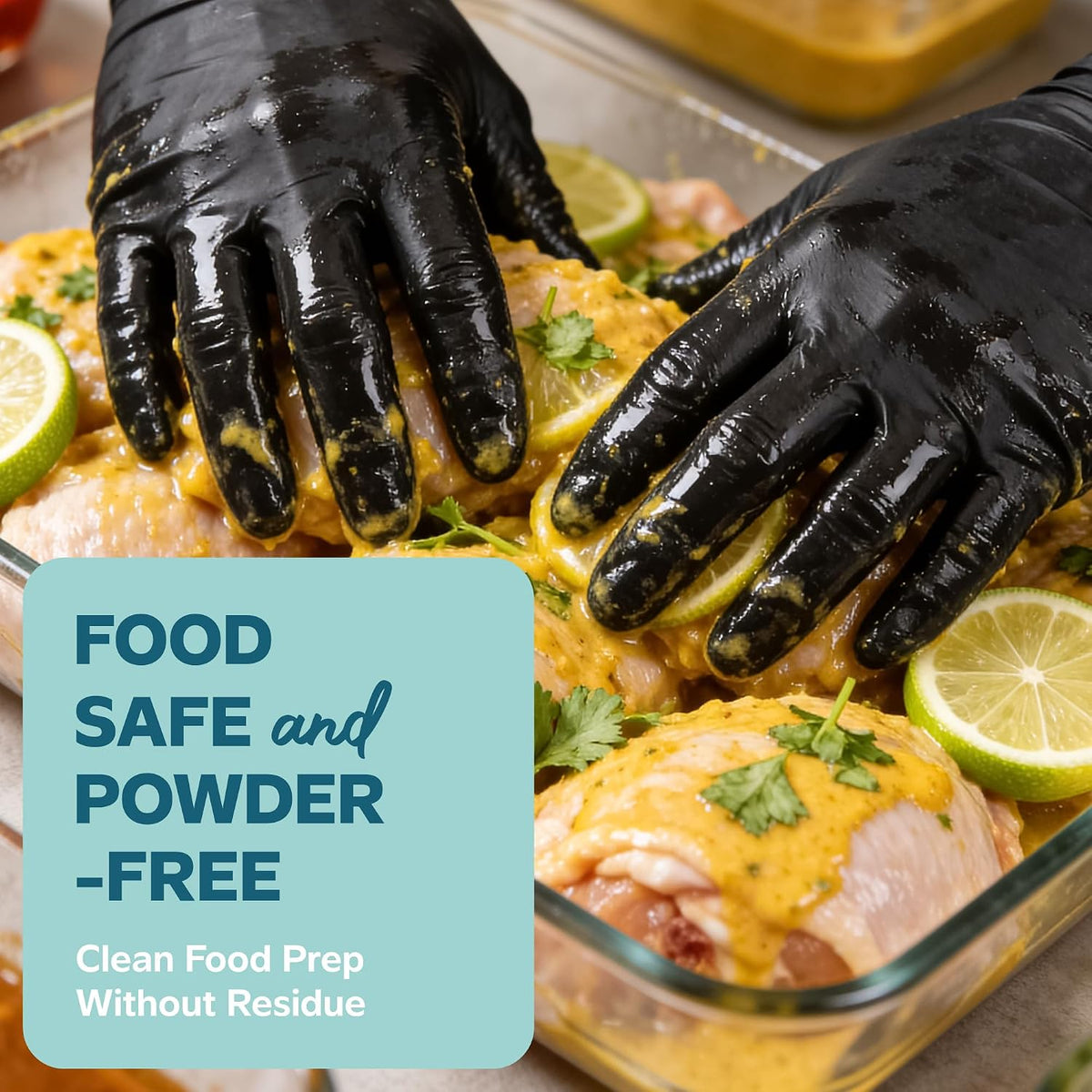 Black Nitrile Gloves - Disposable Heavy Duty 6 Mil