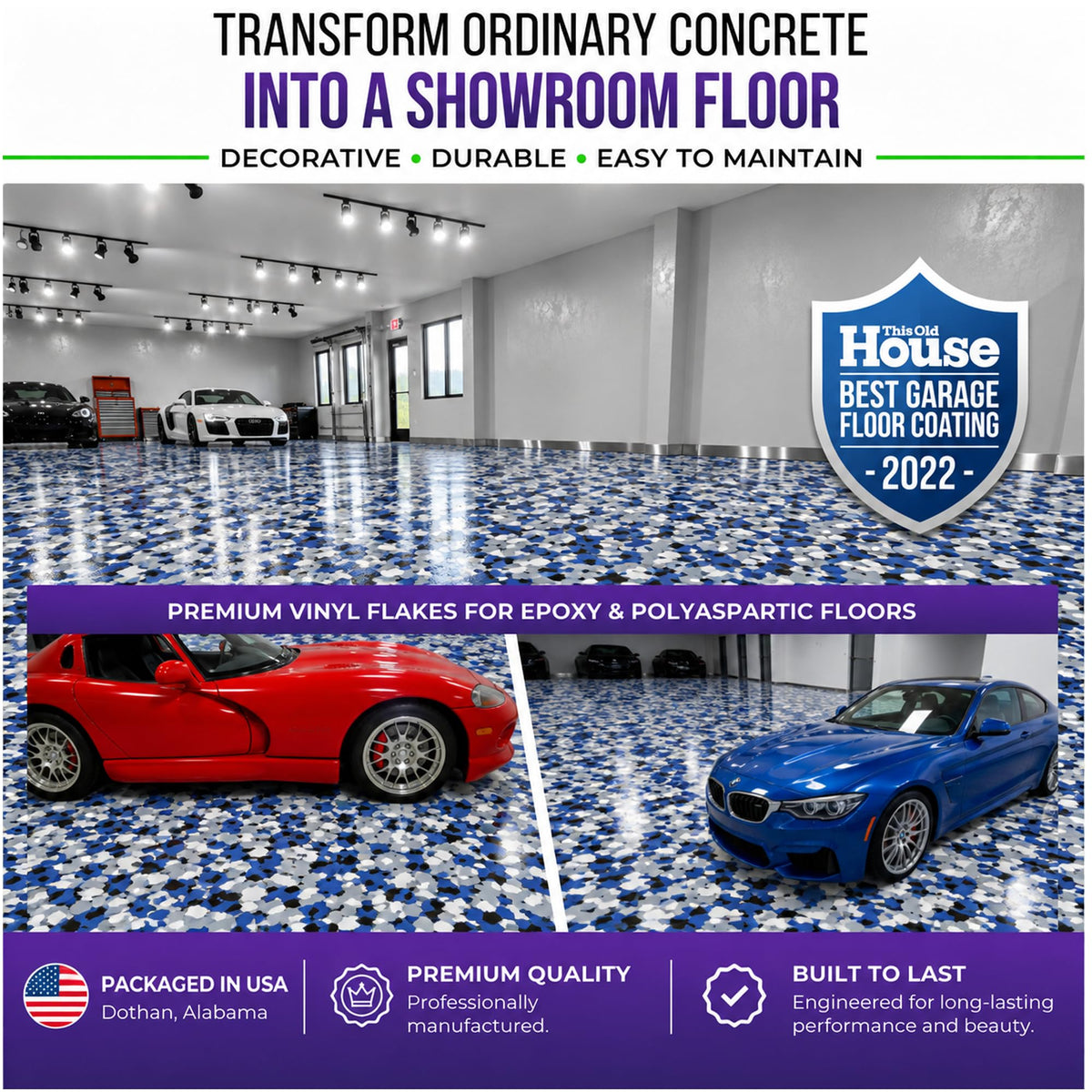 20 LB Decorative Vinyl Flakes for Epoxy Garage Floors