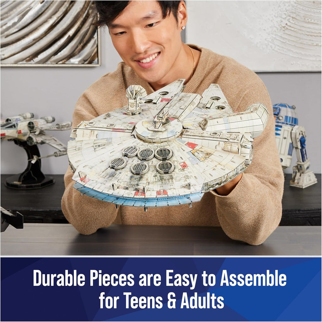 Star Wars Millennium Falcon 3D Model Kit, Star Wars Gifts, Desk Decor for Fans & Collectors, 223 Pieces, 3D Puzzles
