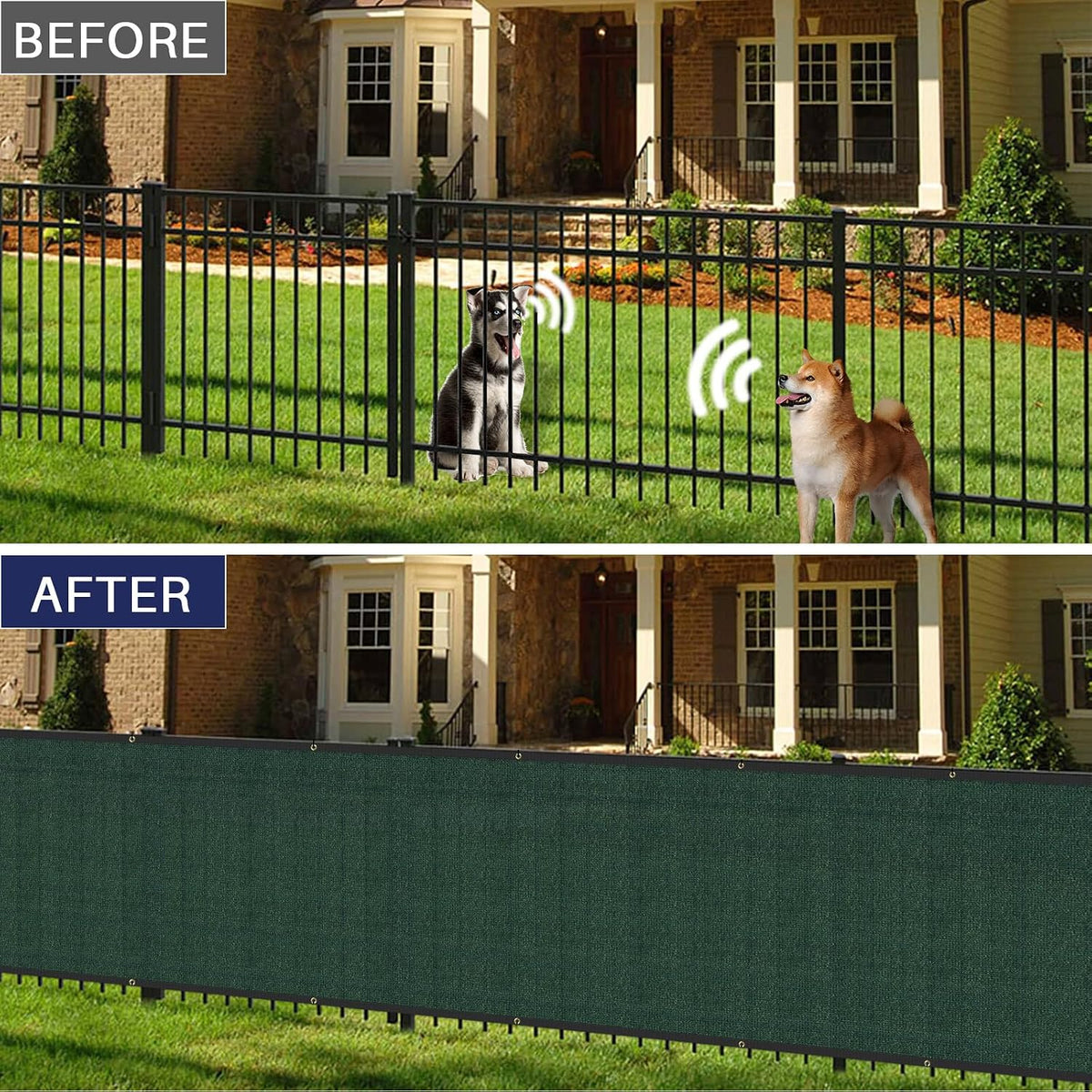Privacy Fence Screen 6'x50' Heavy Duty Windscreen Fencing Mesh Fabric Shade Cover for Outdoor Wall Garden Yard Pool